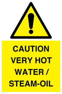 CAUTION VERY HOT WATER / STEAM-OIL
